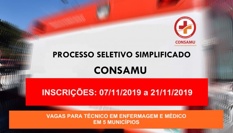 CONSAMU abre Processo Seletivo Simplificado para região Oeste