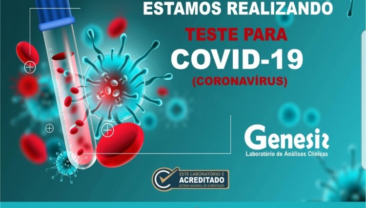 Laboratório Genesis está realizando exames de Covid-19 em Cafelândia 