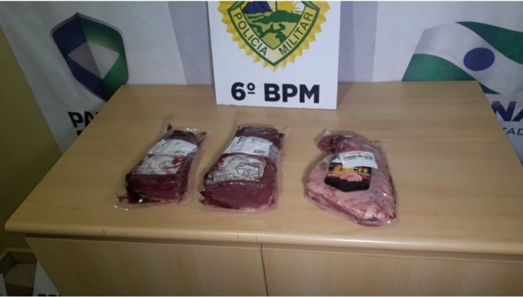Após furtar carne homem é preso em flagrante 