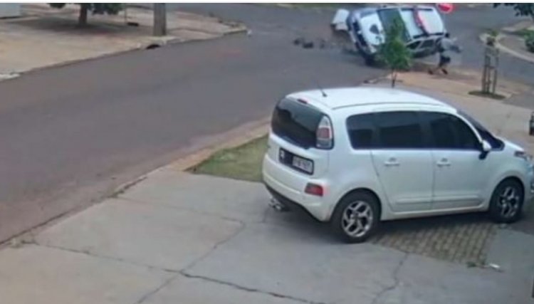 Pai de bebê atingido por carro escapou de acidente com viatura da GM em Cascavel