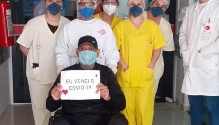 Paciente recebe alta da covid-19 após 11 dias entubado e é aplaudido por equipe da Uopeccan de Cascavel