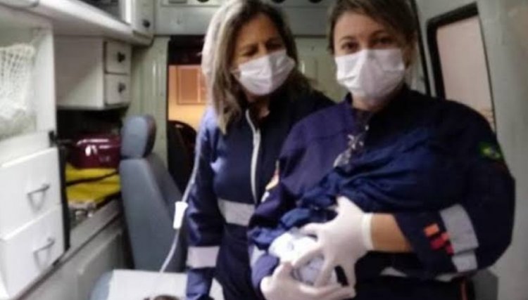 Mulher de Cafelândia tem bebê em ambulância do SAMU nesta terça-feira 