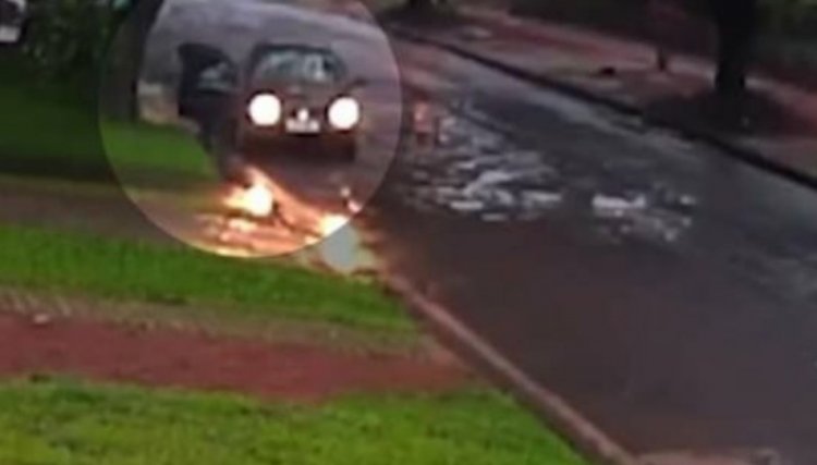Vídeo mostra momento em que bebê é abandonado em caixa de papelão