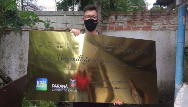 Novo milionário do Nota Paraná tem apenas 19 anos