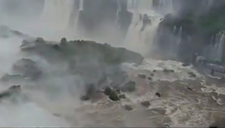 Vazão das Cataratas do Iguaçu aumenta com chuvas das últimas horas