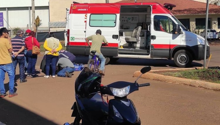 Mulher fica ferida após sofrer acidente em Cafelândia 