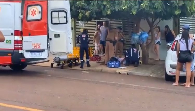 Samu e PM atendem homem agredido por populares após tentativa de furto neste sábado 