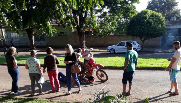 Samu é acionado após homem cair de motocicleta em Cafelândia