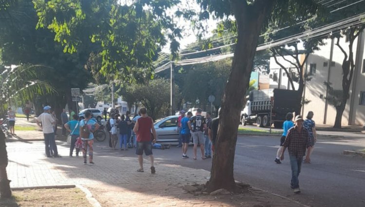 Homem sofre fratura exposta ap&oacute;s acidente de tr&acirc;nsito em Cafel&acirc;ndia&nbsp;