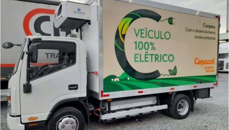 Sempre inovando a Copacol insere caminhão elétrico na sua frota 