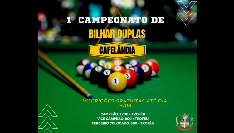 Secretaria de Esportes abre hoje campeonato de Bilhar em Cafelândia 