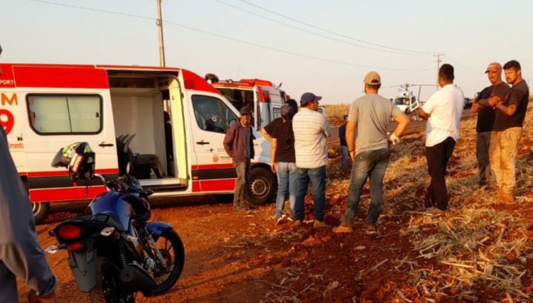 Homem tem lesões graves após sofrer acidente em Nova Aurora 
