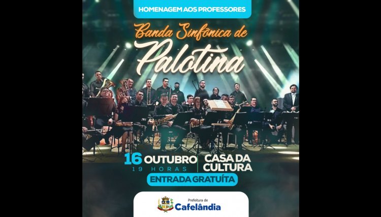 Orquestra Sinfônica de Palotina se apresenta em Cafelândia em homenagem ao professor 