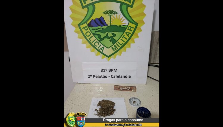 Polícia prende dois jovens com maconha em Cafelândia