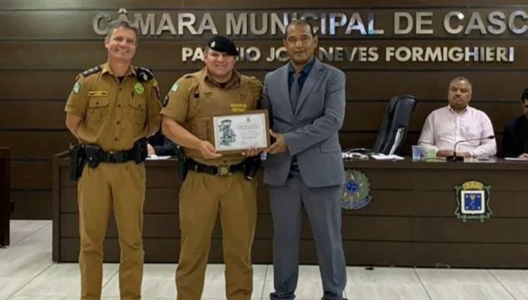 Policial que atua em Cafelândia recebe homenagem 