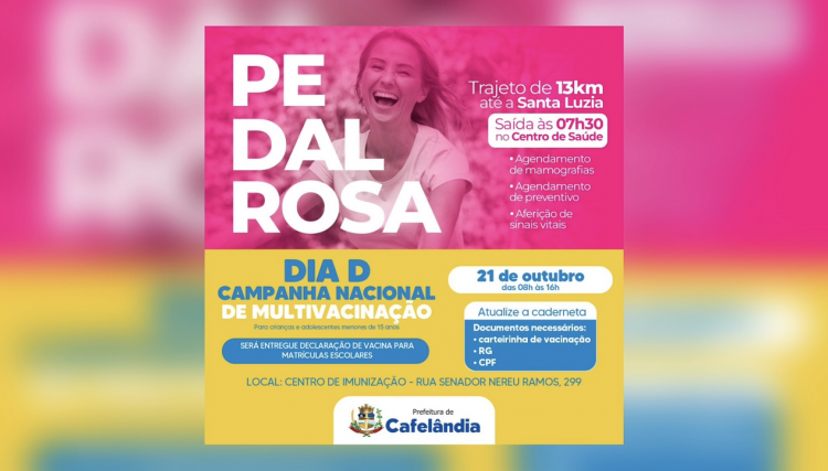 Cafelândia tem programação especial para a saúde neste sábado, 21 