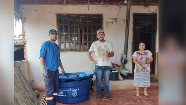 Administração Municipal  realiza entrega de caixas dágua para famílias do Município de Nova Aurora